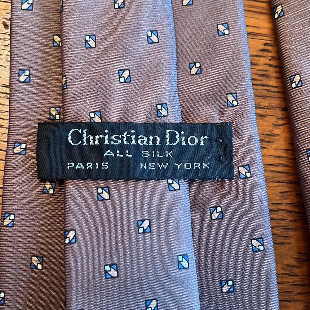 Vintage Christian Dior men's silk necktie